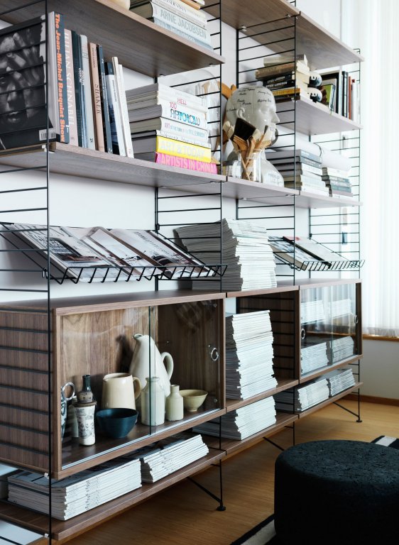 String Furniture Tijdschriftenrek  78 x 30 cm zwart