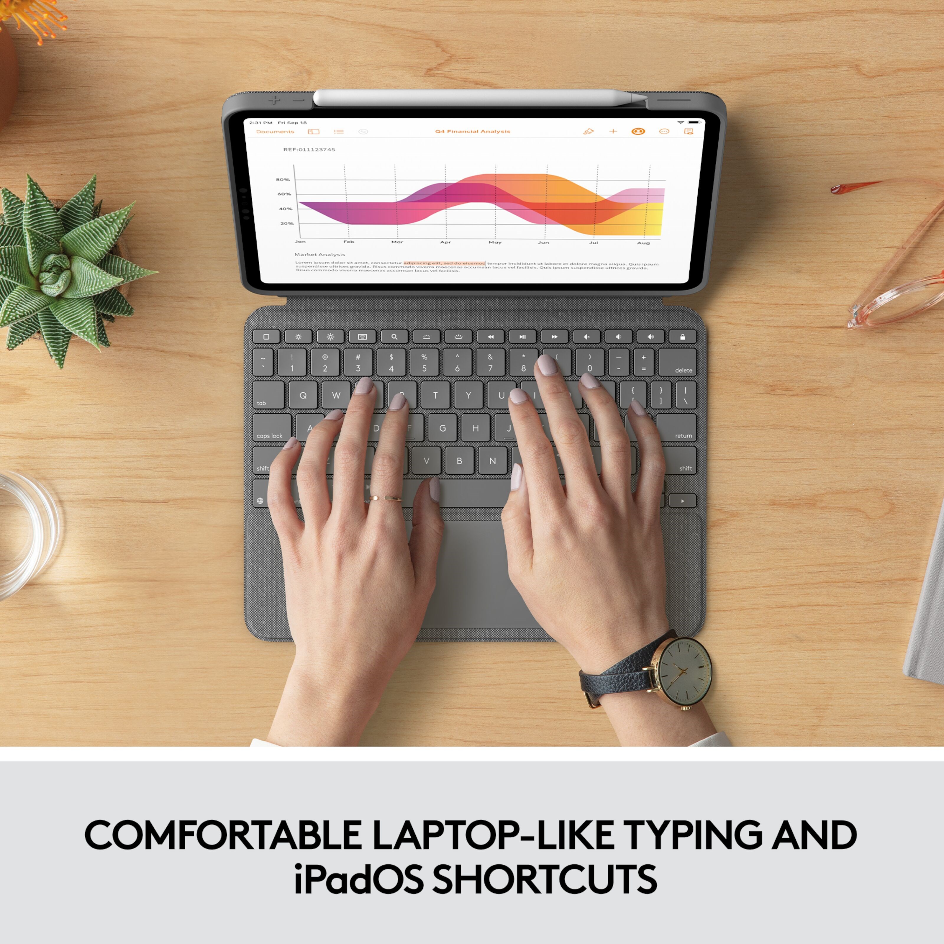 Logitech Combo Touch Tastatur for iPad Air 2020