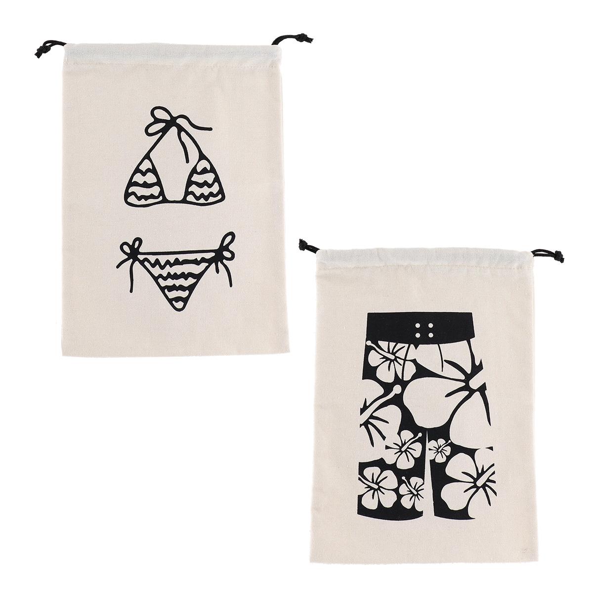 SAC MAILLOTS BAIN VOYAGE IMPRIME HOMME FEMME NATUREL