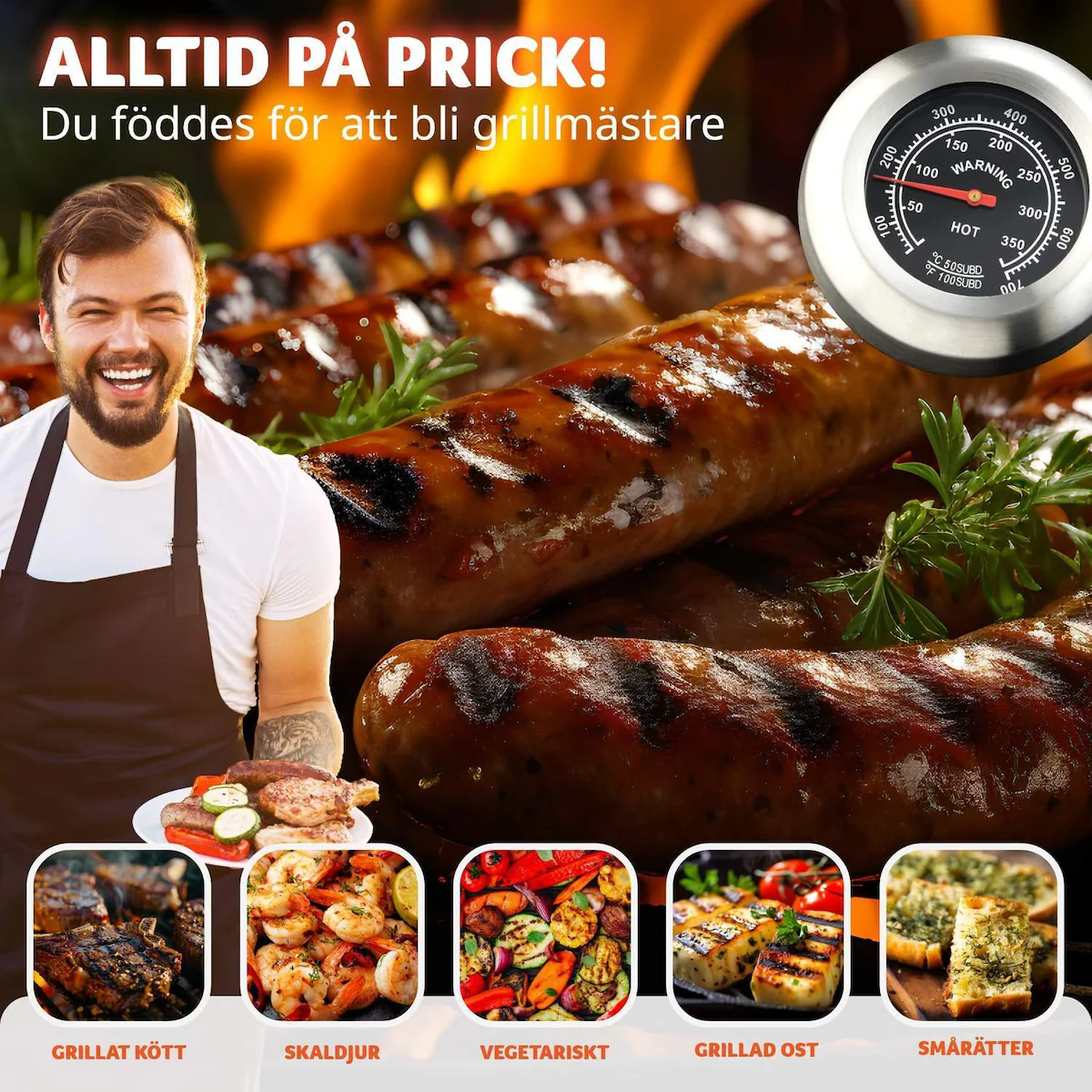 Kullgrill Felix - svart