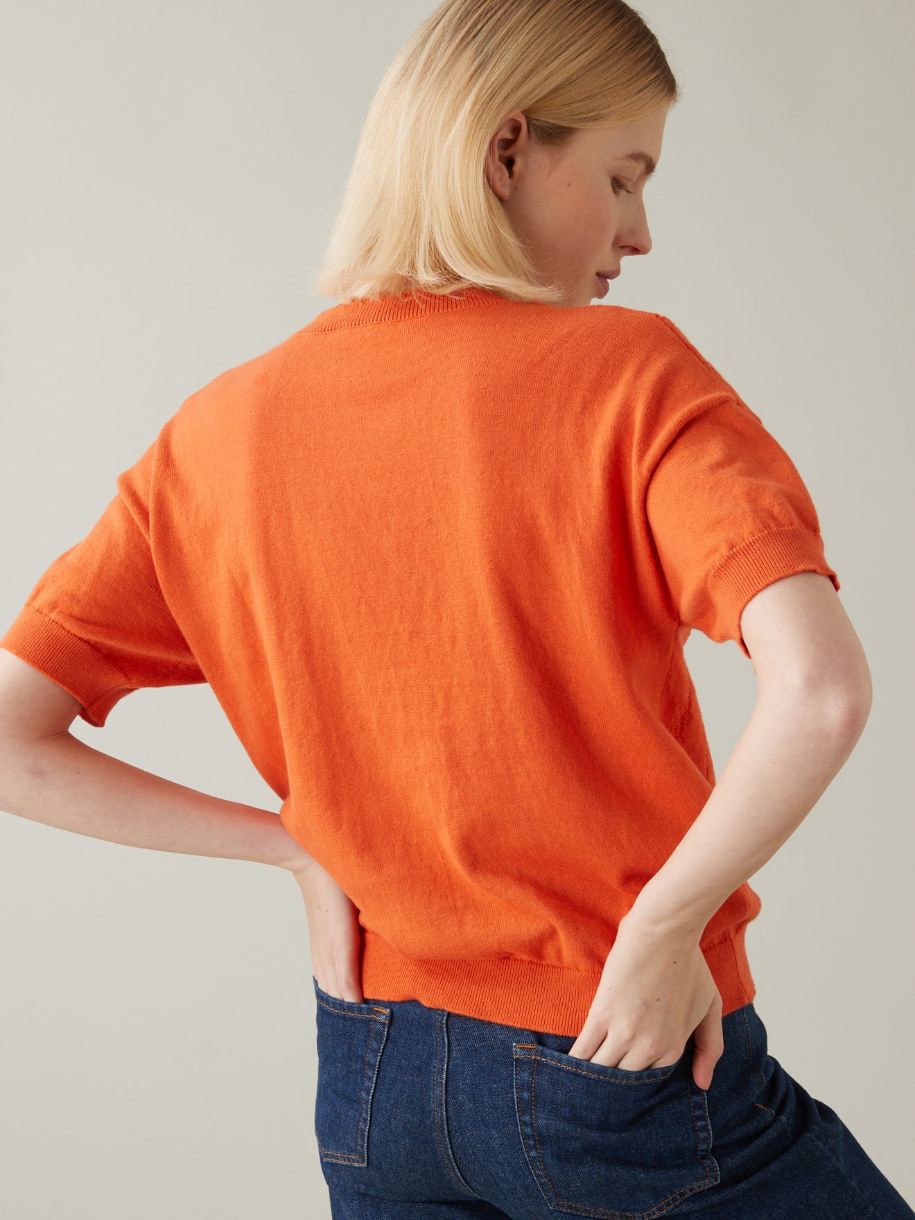 Pull maille pointelle femme coton et cachemire