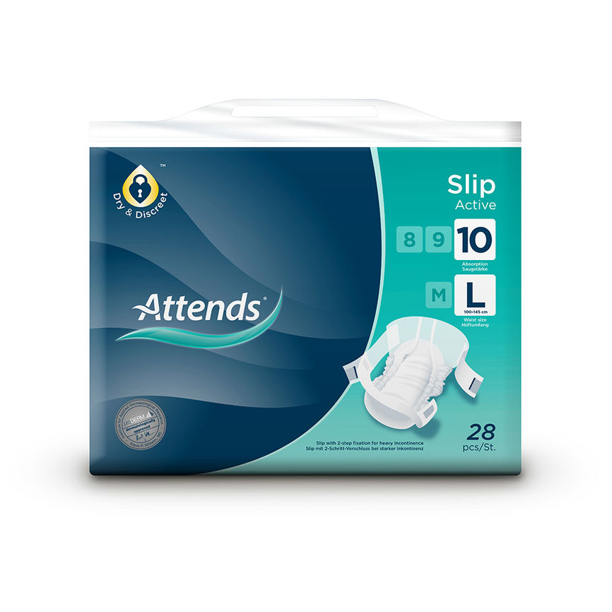 Attends Slip Active 10 L 28 stk
