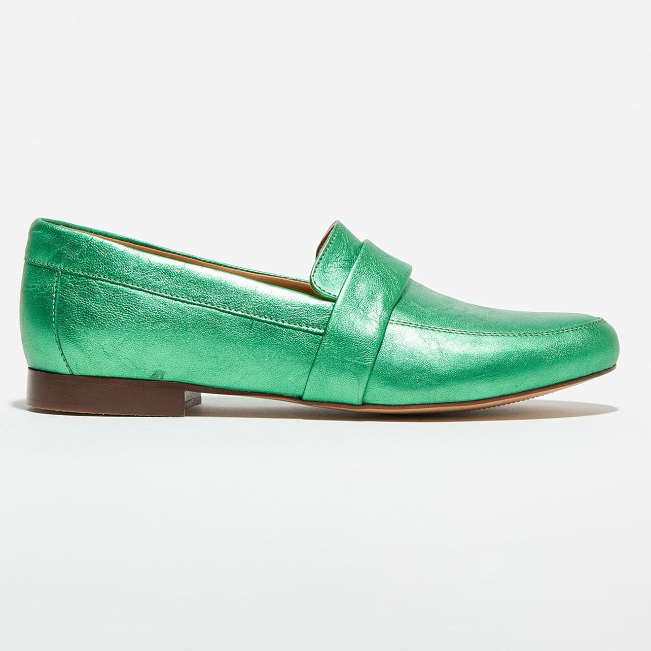 Quartier Latin Mocassins en Cuir Heart irisés verts
