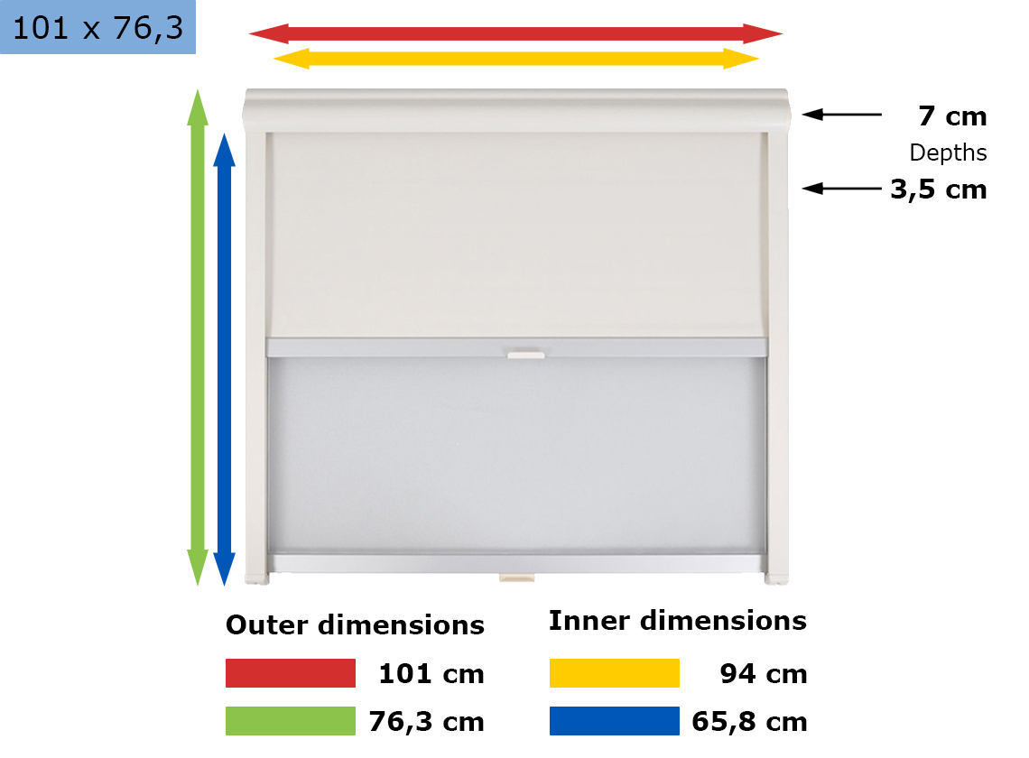 Remis Remiflair I combirollo cream - 101 x 76,3 cm