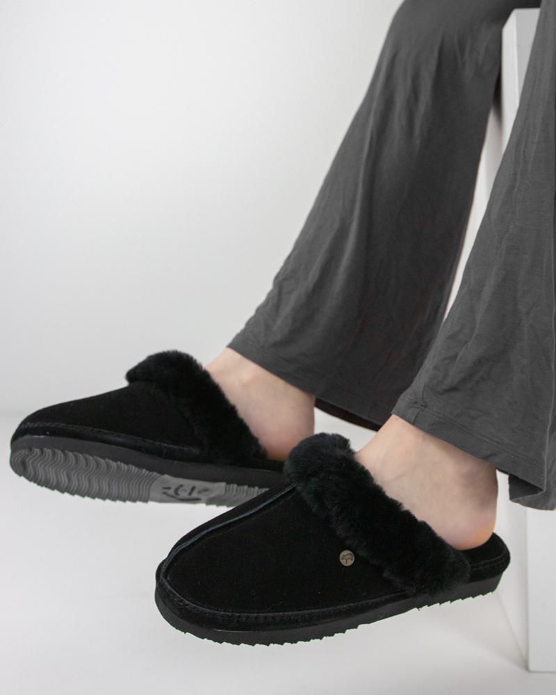 Warmbat Australia Flurry Pantoffels  - zwart