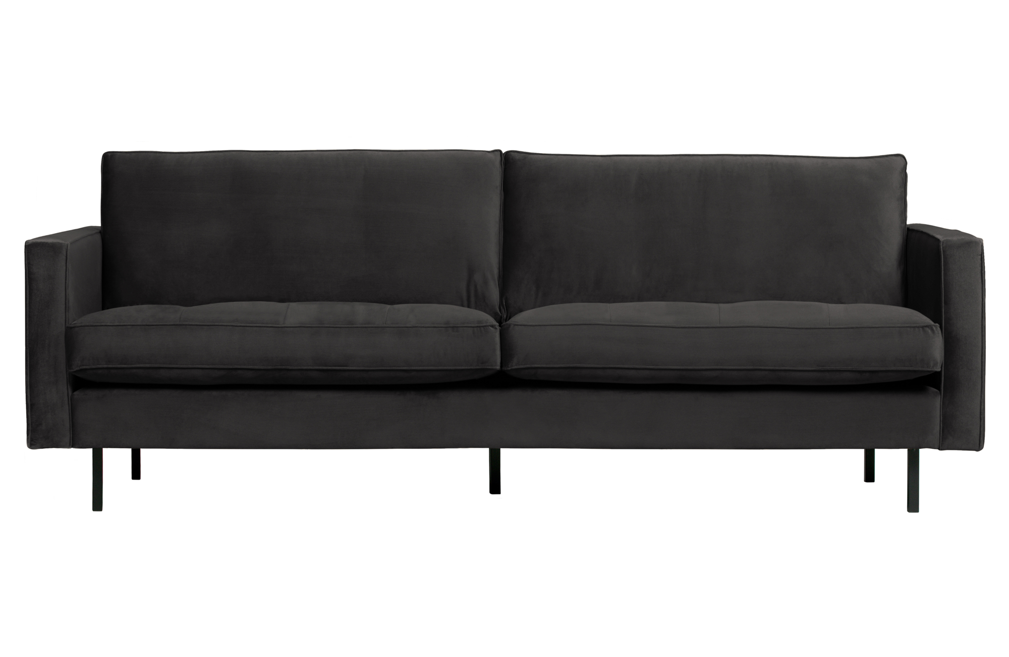 BePureHome 2,5-zitsbank Rodeo fluweel Rodeo Bank Fluweel 2,5-zits - Antraciet