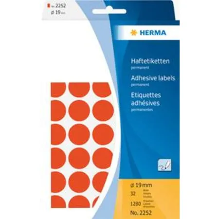 HERMA Etikett Farbpunkt rot Ø 19mm 1280 St.