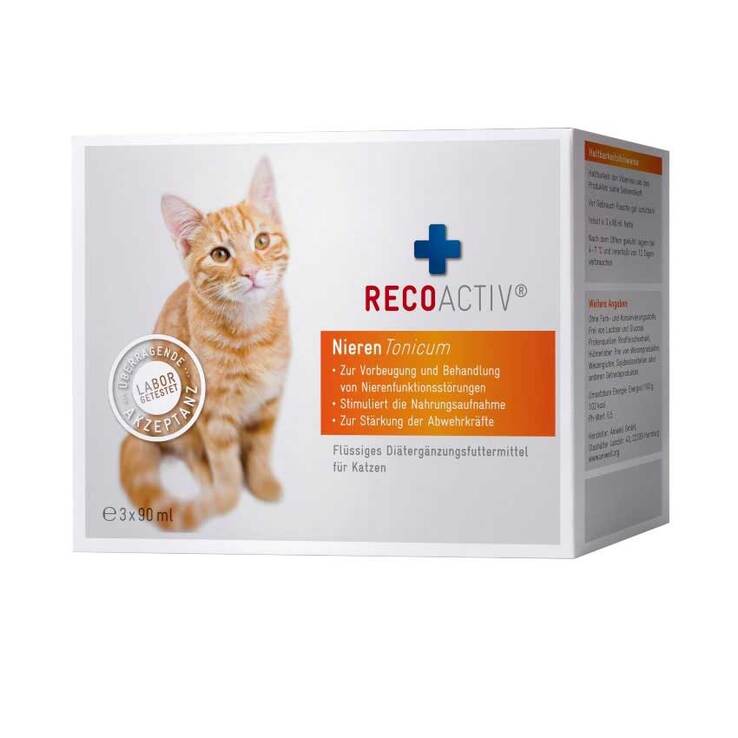 Recoactiv Nieren Tonicum für Katzen Kurpackung, 3X90 ml