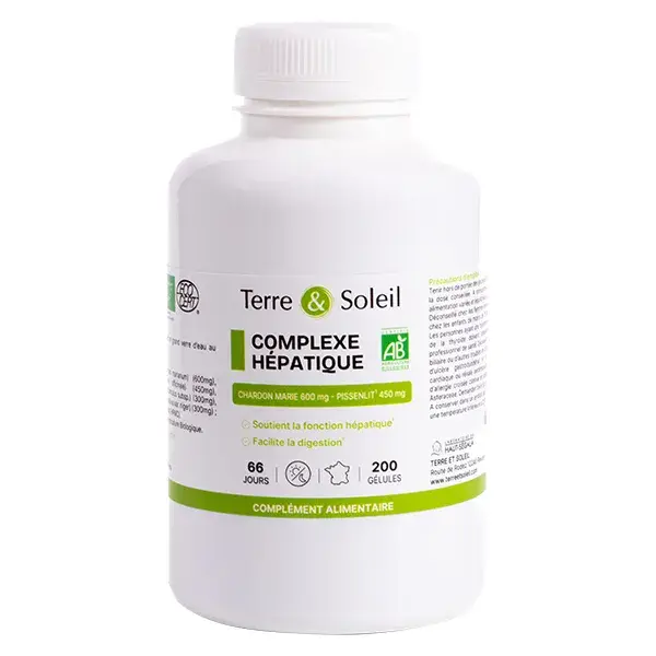 Terre & Soleil Organic Liver Complex - Caixa com 200 cápsulas