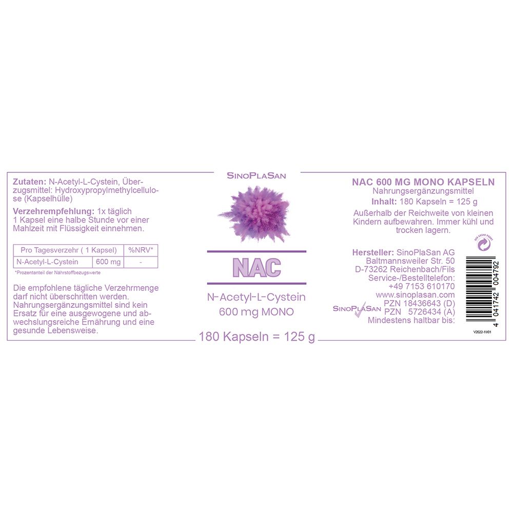 SinoPlaSan NAC 600 mg