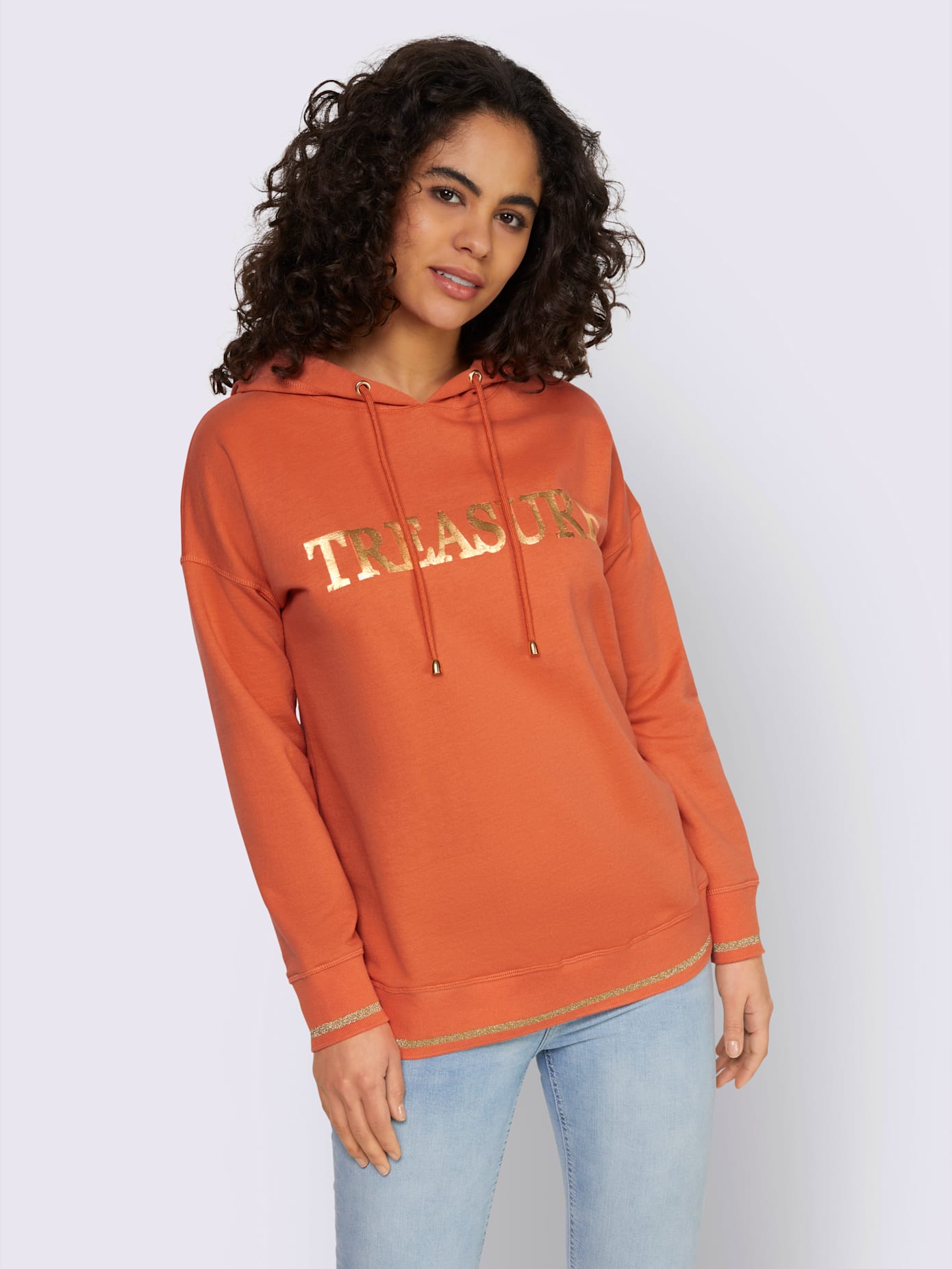 Sweat-shirt imprimé métallique mode