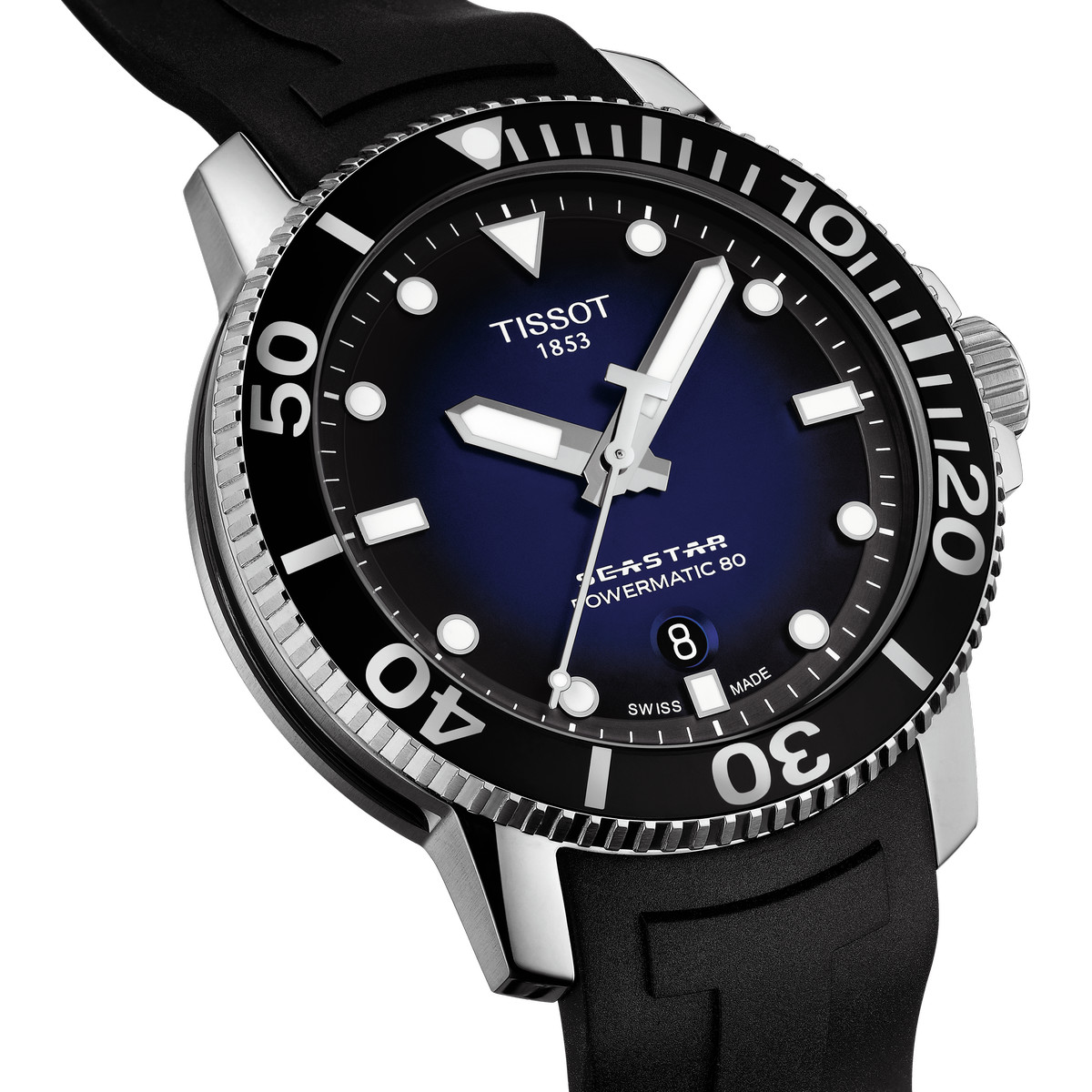 Montre Tissot homme automatique acier caoutchouc