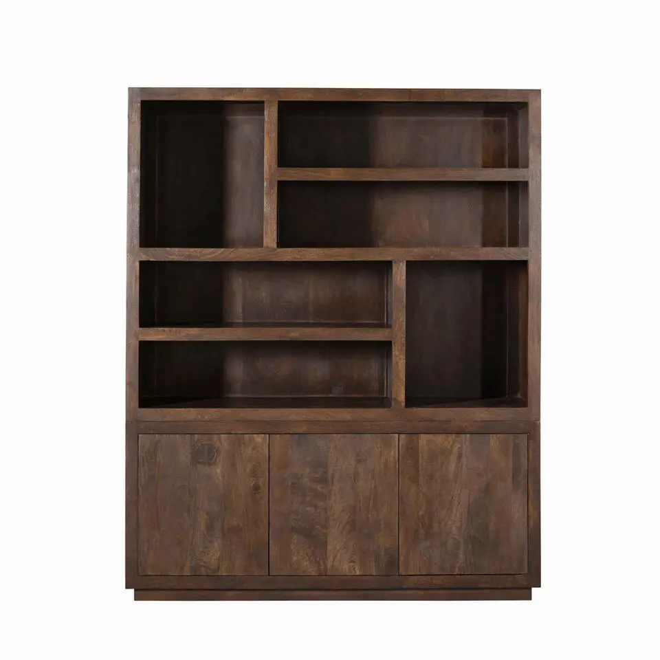 Vakkenkast Bruin Hout - 160x45x200cm - Brussel