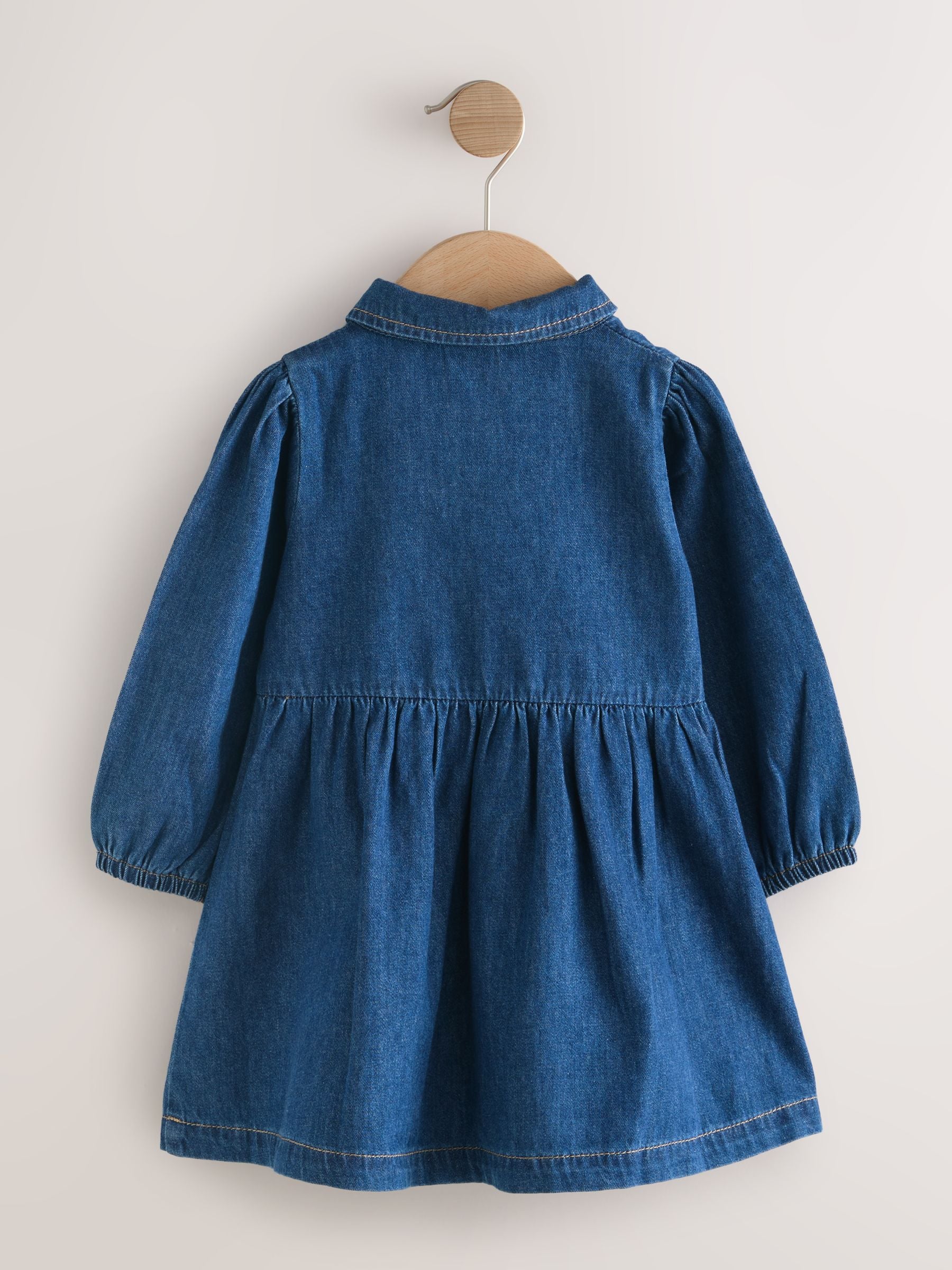 Denim donkerblauw - Overhemdjurk (3 mnd - 8 jr)