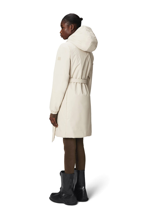 Rains Lohja Long Insulated Curve Jacket W3T2 Dune