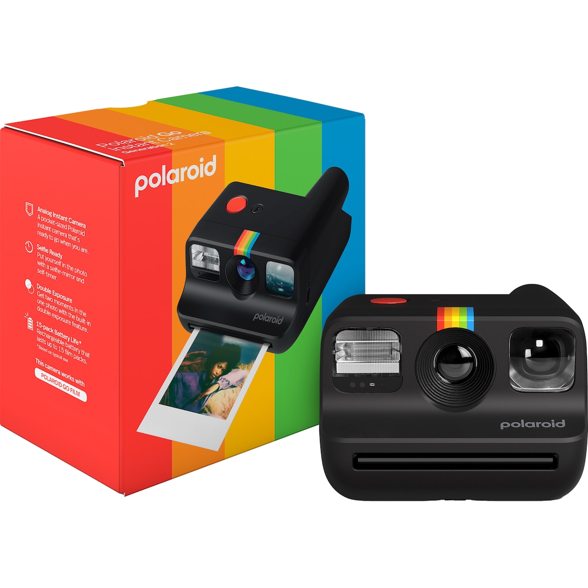 Polaroid Go Gen 2 analog kamera (sort)