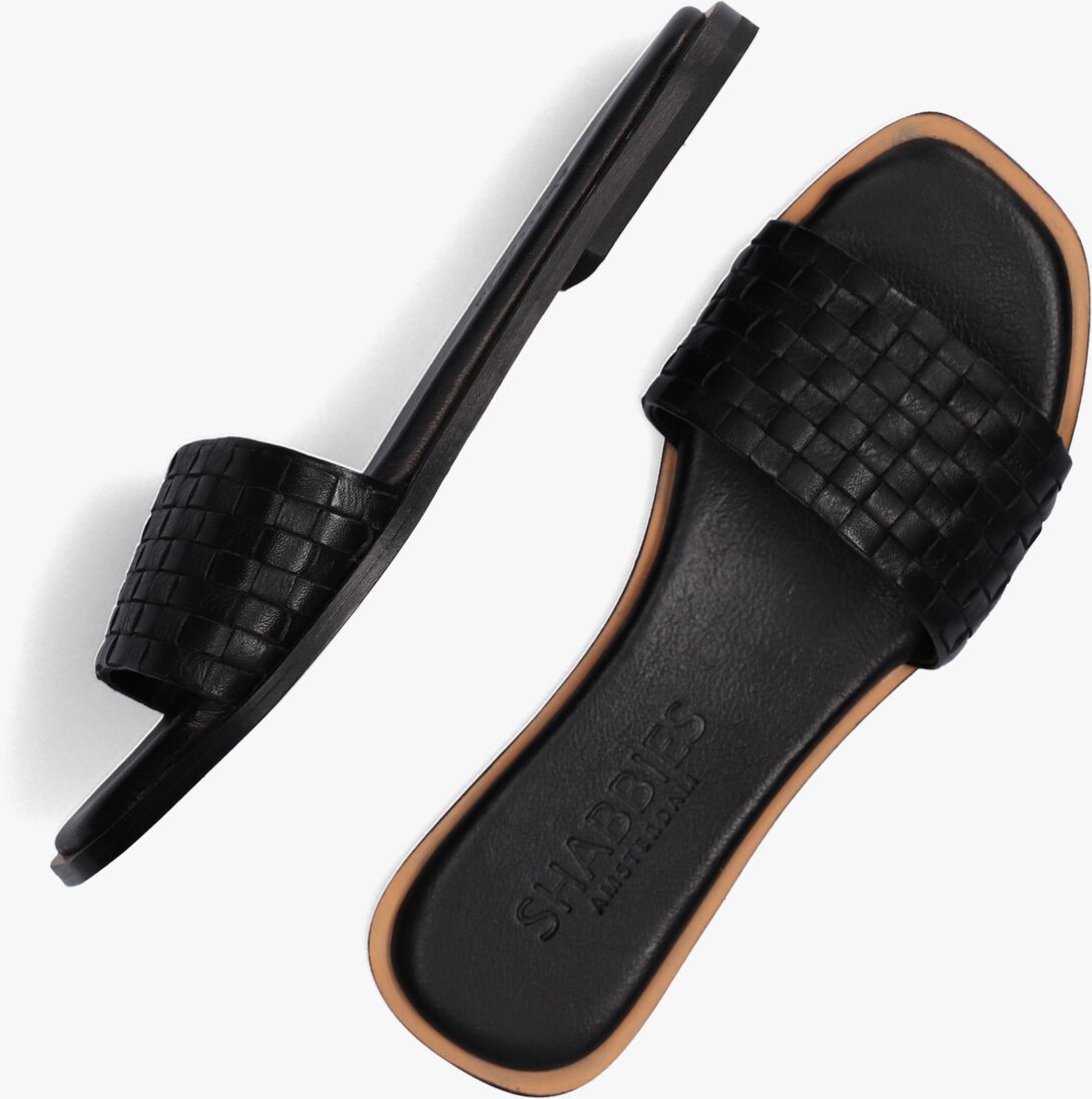 SHABBIES zwarte shabbies slippers 170020171
