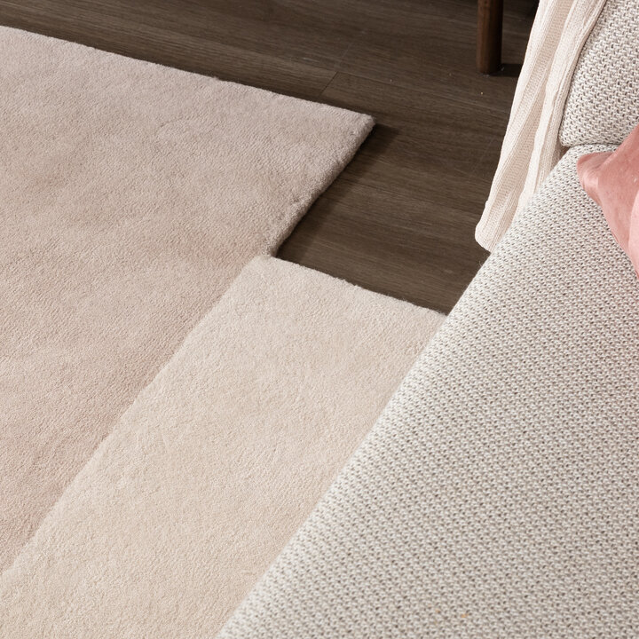 Wollen abstract vloerkleed - Jules Creme/Taupe