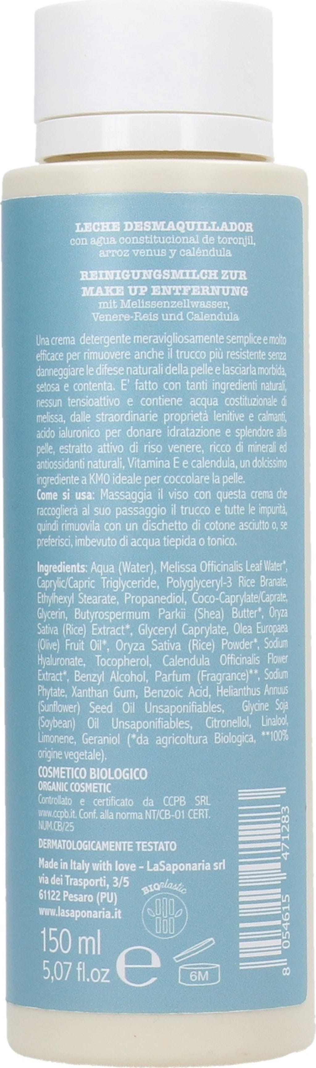 La Saponaria  Reinigungsmilch Melisse, 150 ml