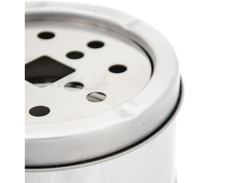 relaxdays Standascher aus Edelstahl Silber Aschenbecher mit Abfalleimer