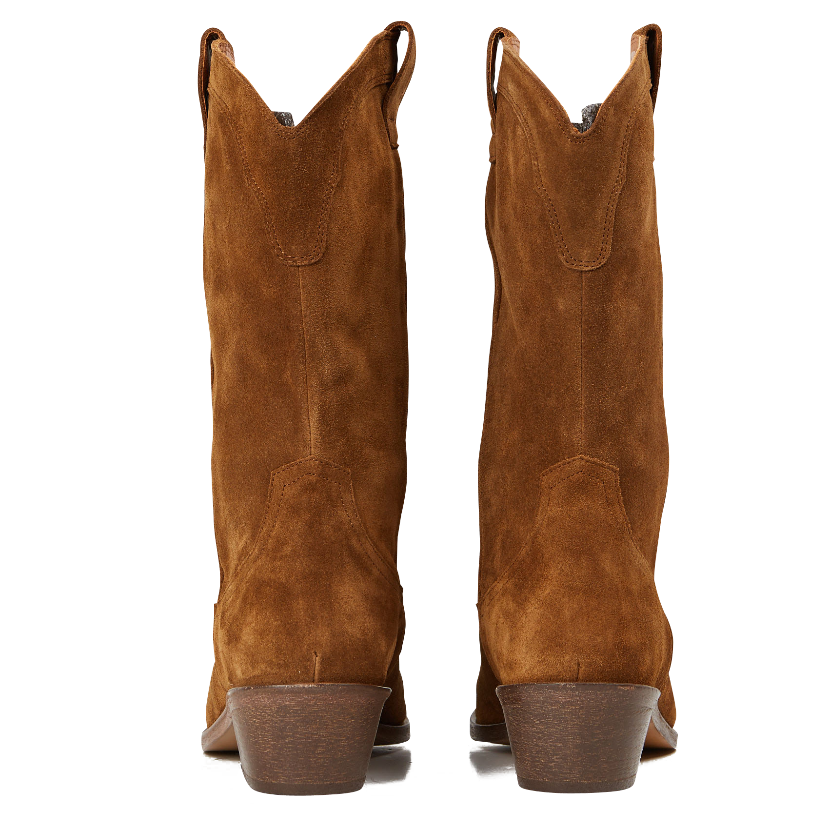 WELSON - Santiags en cuir velours| Marron
