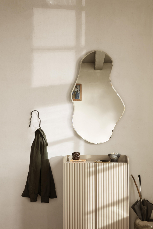Ferm Living Curvature haak dubbel messing zwart