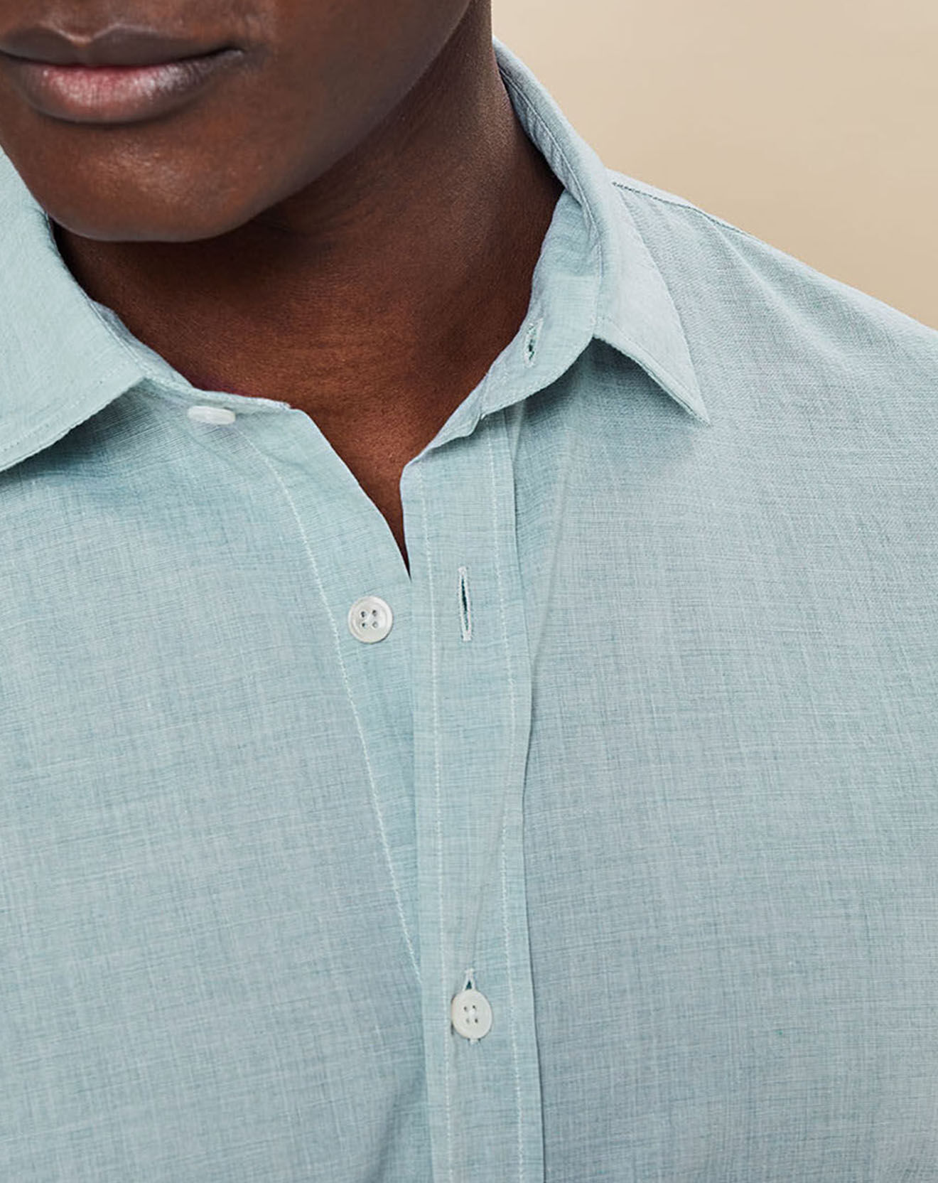 Hartford Chemise Slim Fit Sammy vert chiné