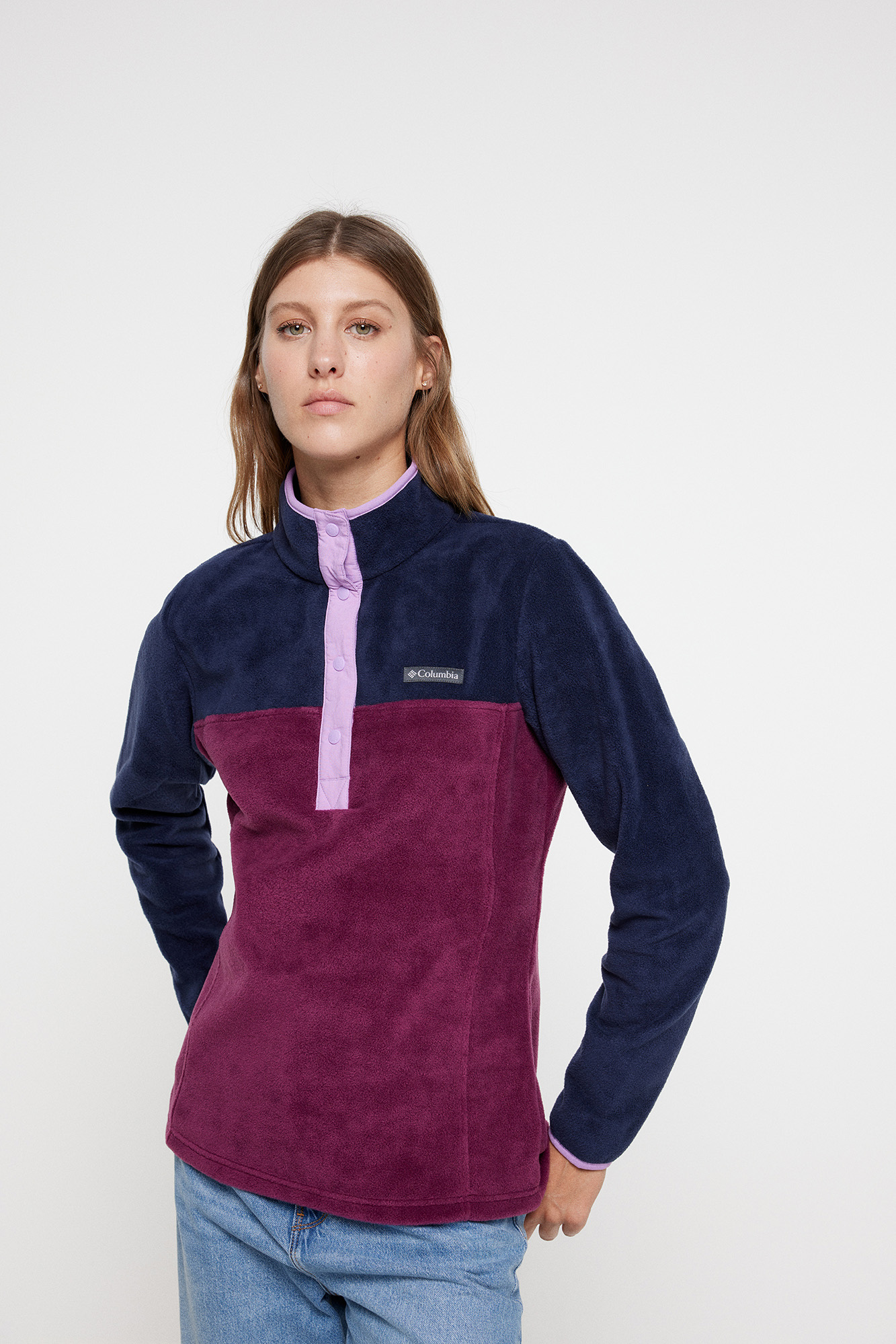 Fleece Columbia™ Benton Springs™ com fecho de pressão médio