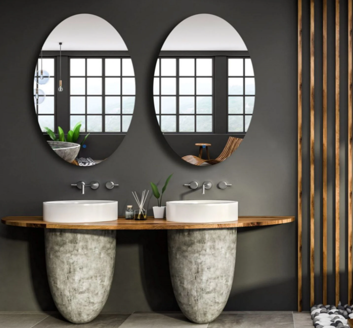 Sanigoods Roan ovale spiegel verticaal met LED-verlichting 60x100cm