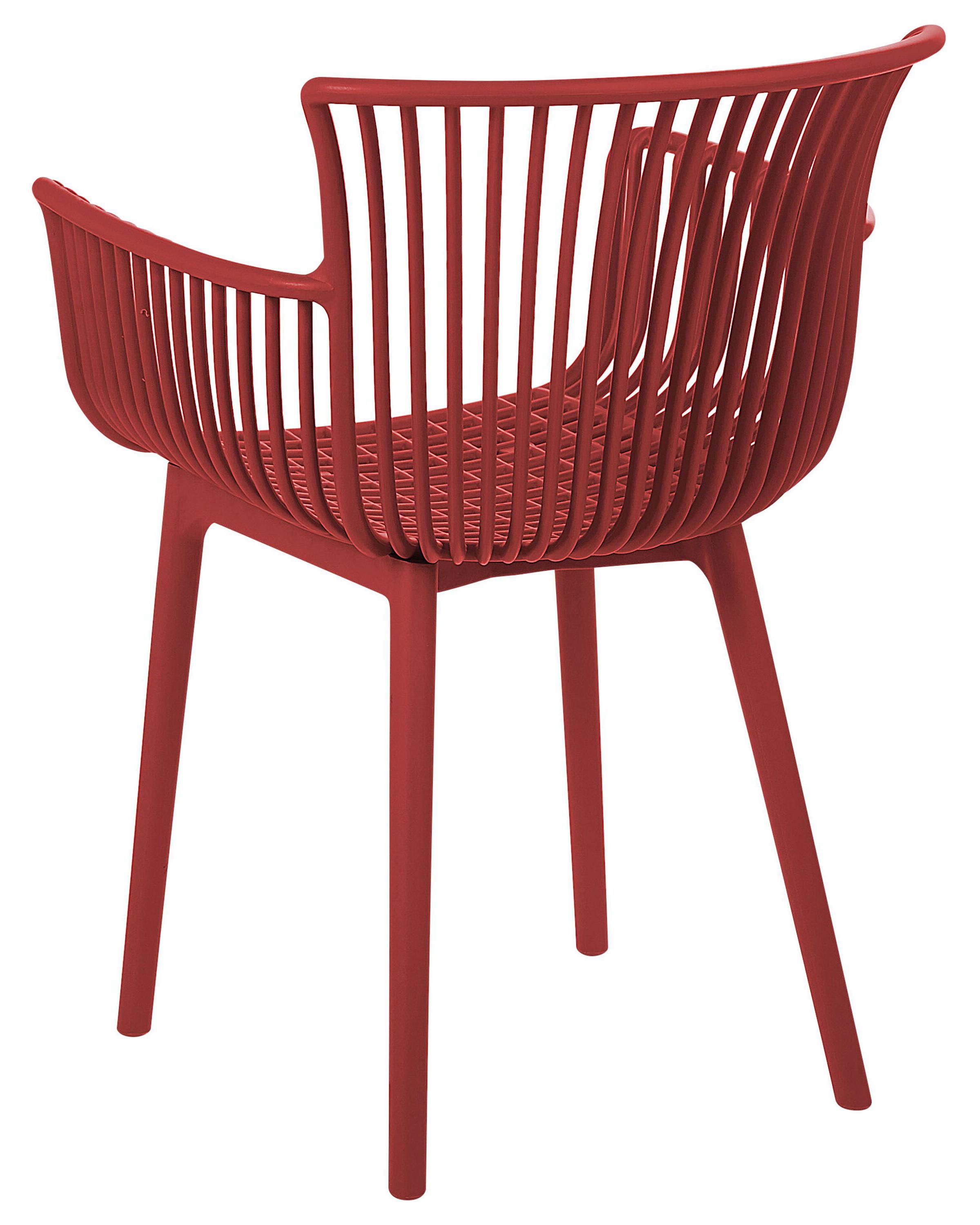Set van 4 tuinstoelen PESARO Rood