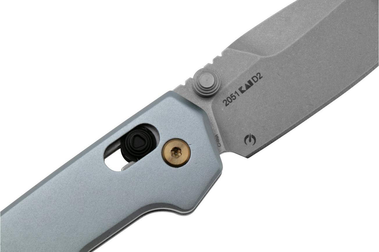 Kershaw Mini Iridium 2051 DuraLock, Stonewashed D2, Ice Blue Aluminum zakmes