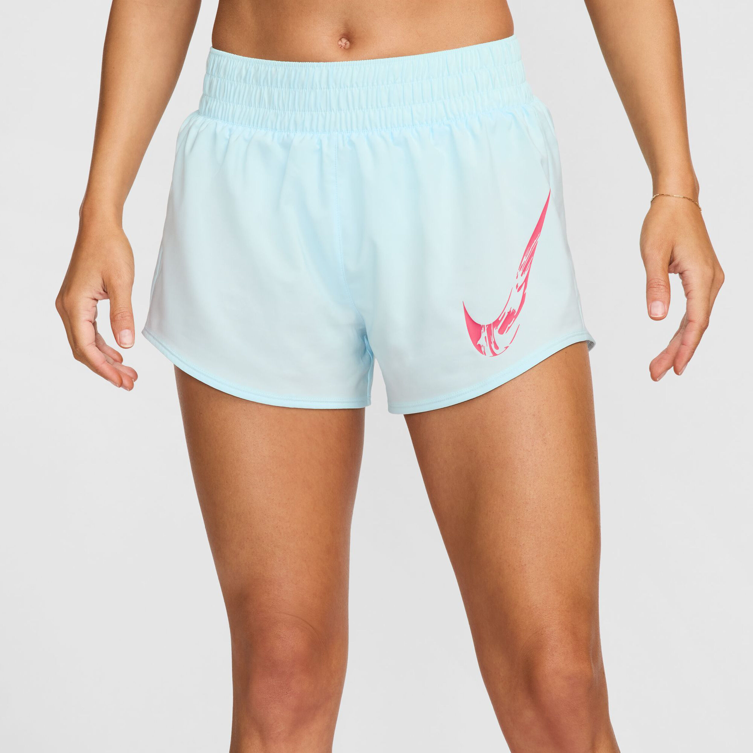 Nike Dri-Fit One Swoosh Short De Running Femmes - Bleu Clair