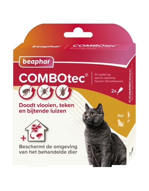 Beaphar Combotec Kat - Anti vlooien en tekenmiddel -