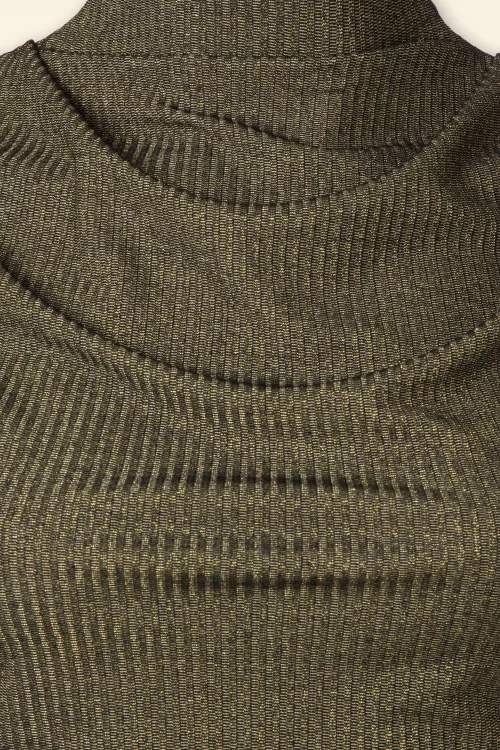 Vintage Chic for Topvintage Iris mouwloze glitter top in goud