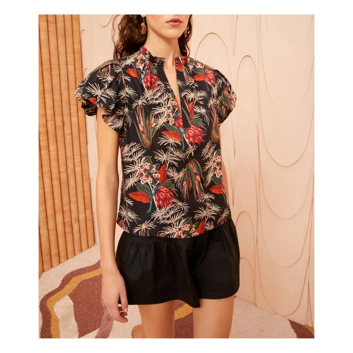 Ulla Johnson Blouse Klara Popeline de Coton | Noir