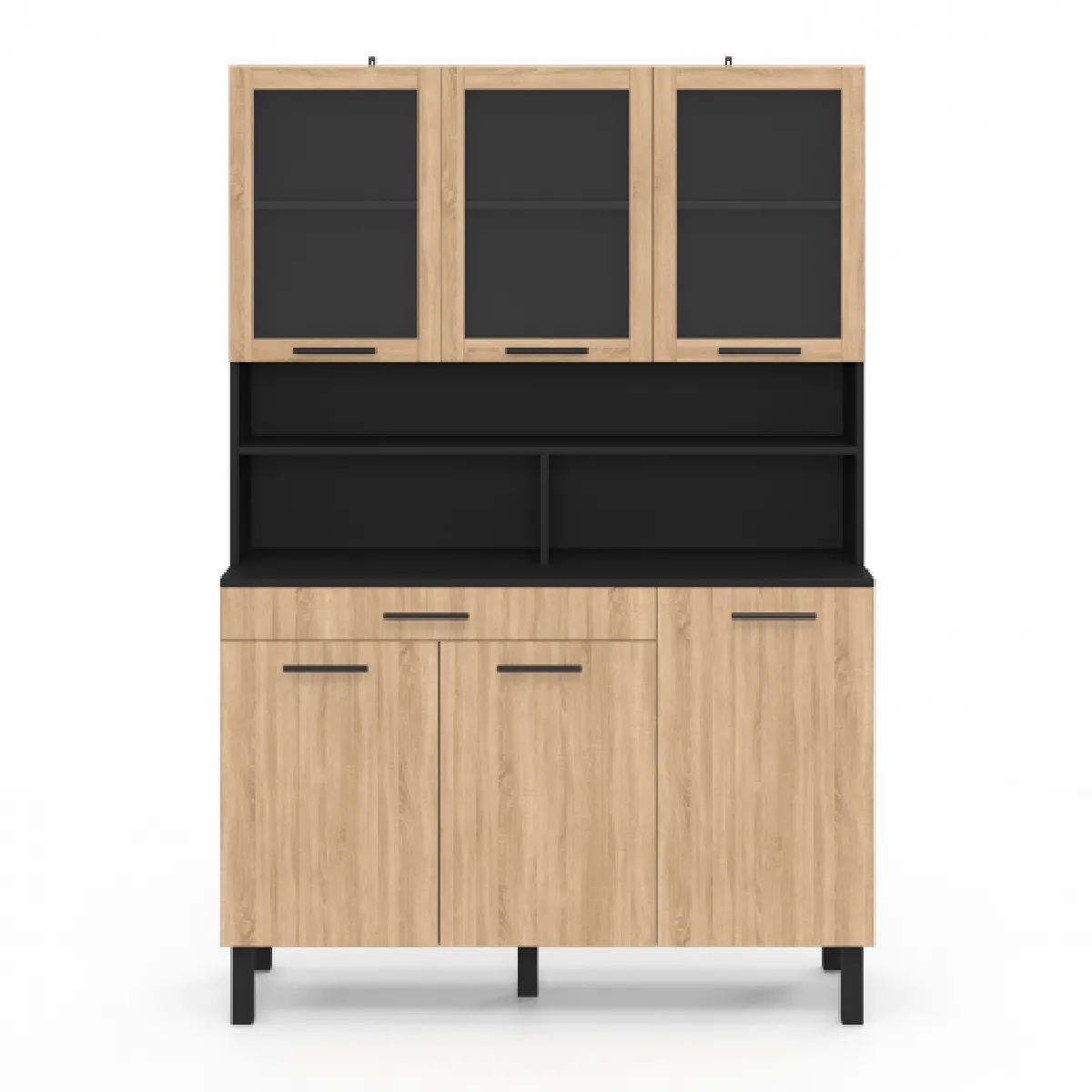 Idmarket MARKET Buffet Vitré CINA 120 cm