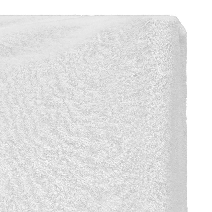 Housse de matelas à langer en éponge - Blanc