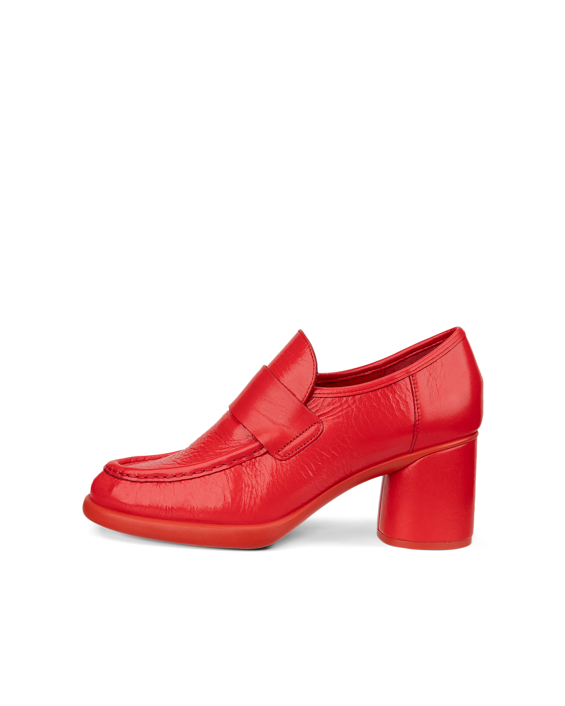 ECCO SCULPTED LX 55 Damen Lederloafer mit Blockabsatz Rot