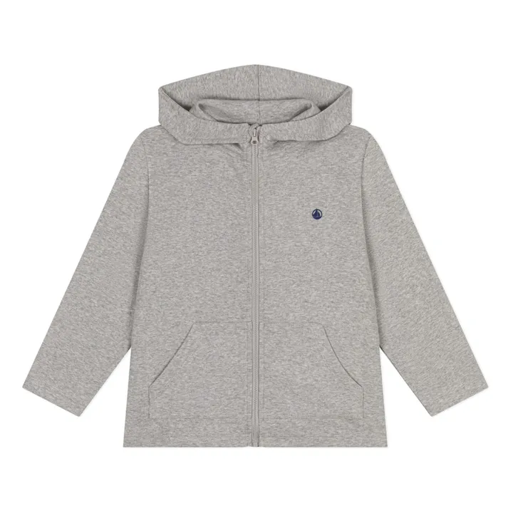 Petit Bateau Sweat Capuche Mavy | Gris chiné
