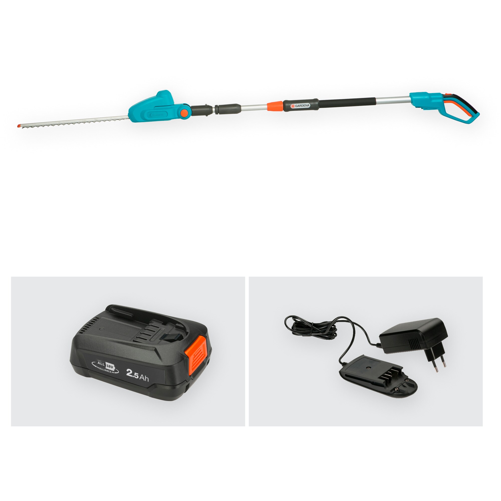 GARDENA Heckenschere Akku-Teleskop-Heckenschere THS 42/18V P4A, Ready-To-Use Set