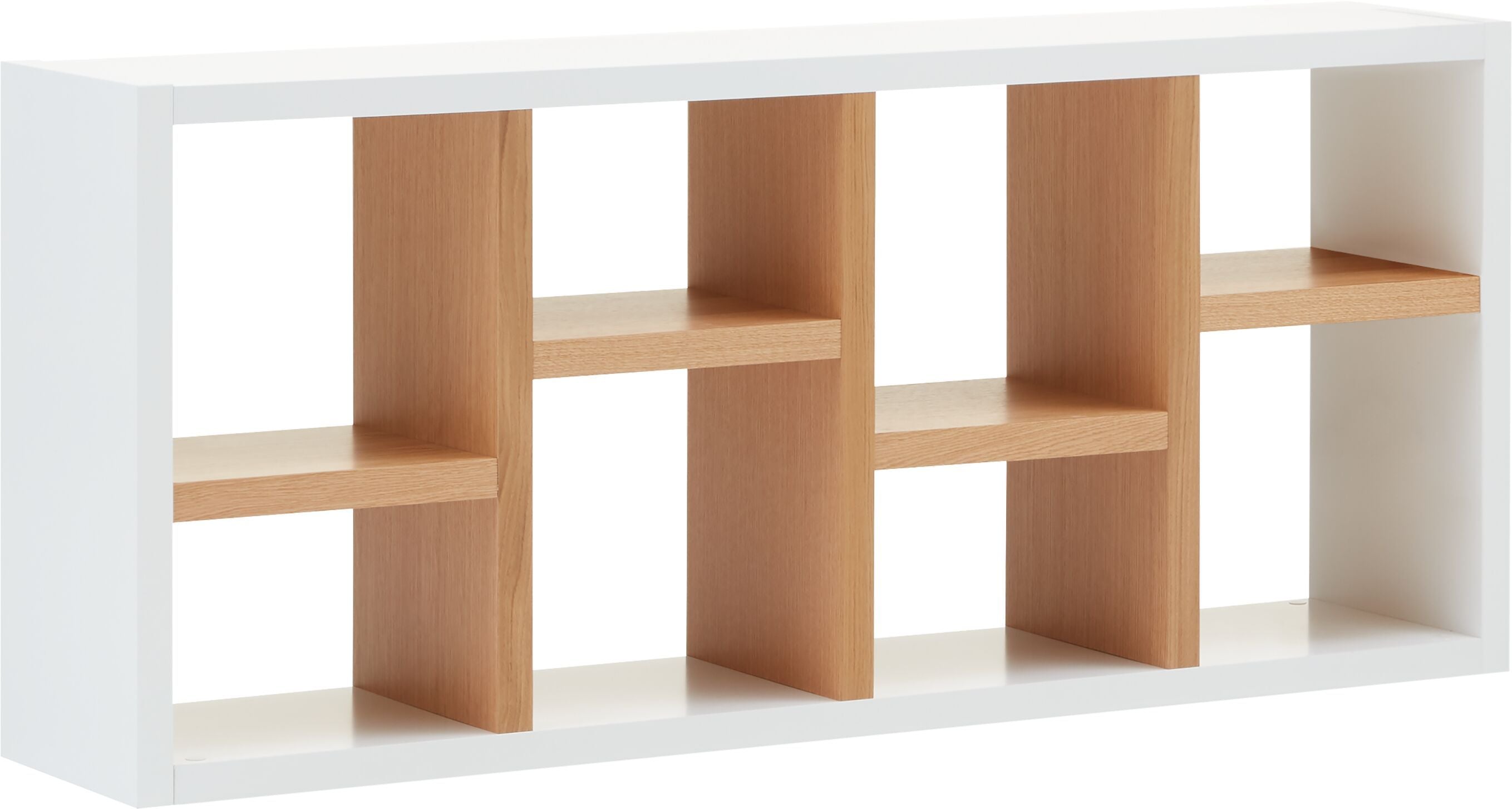 INDUS Regal - Weiss / Eiche / B: 70.0 cm x T: 34.0 cm x H: 159.0 cm