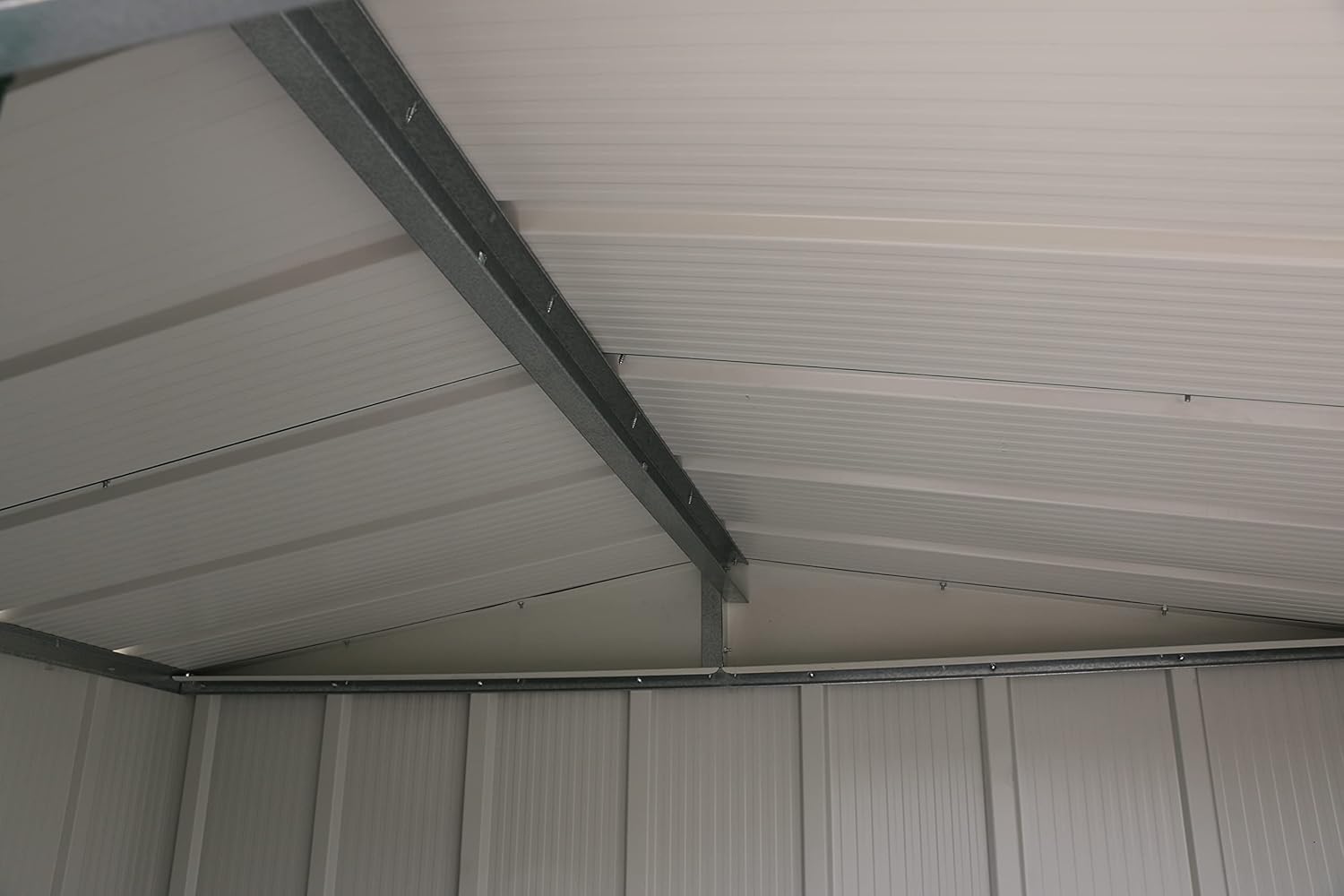 Duramax ECO 5 x 4 (1.56 m²) Metallgerätehaus, feuerverzinktes Metall gerätehaus - Geräteschuppen, verstärkte Dachkonstruktion, wartungsfreier und wetterfester Metallschuppen, Anthrazit