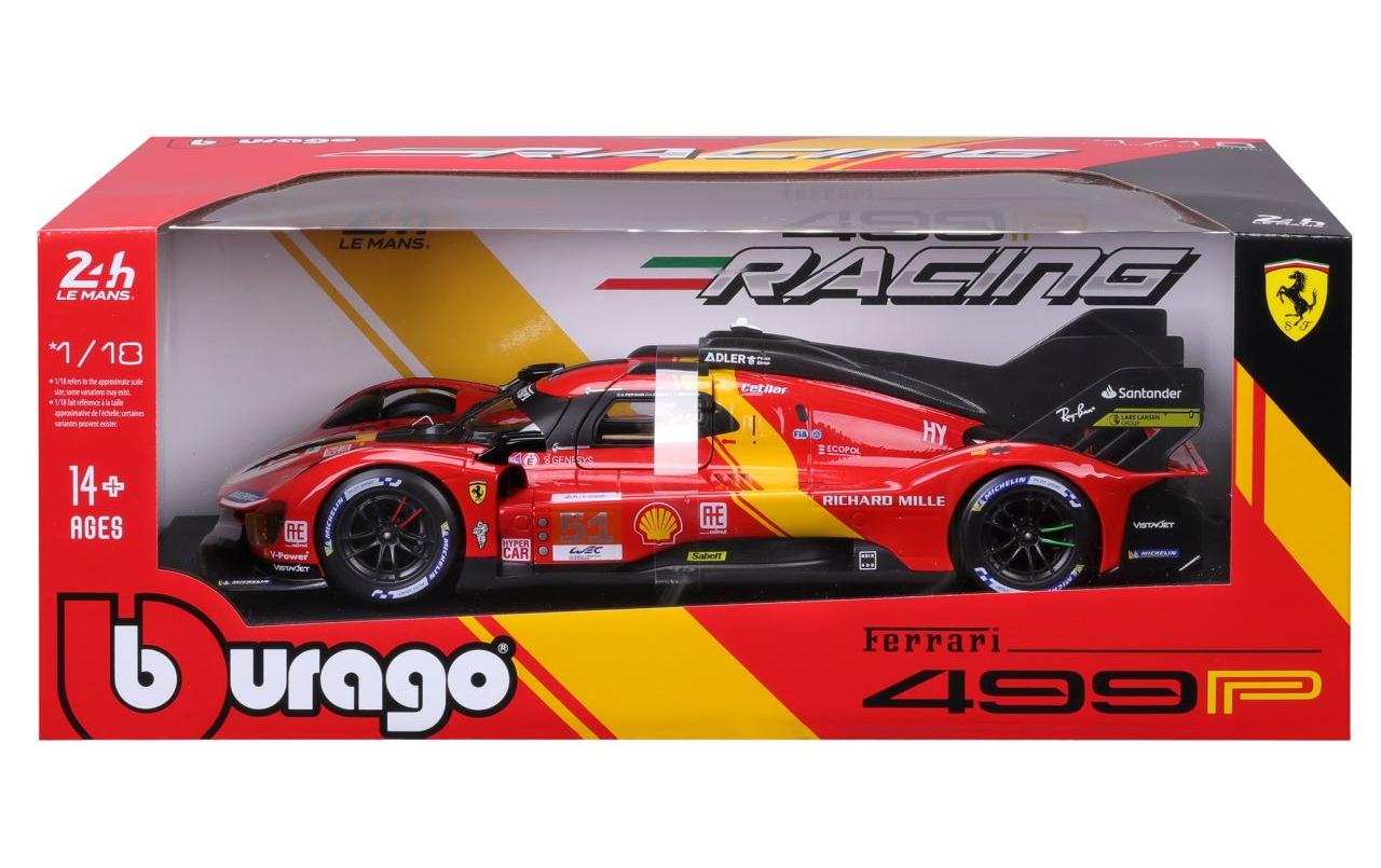 Ferrari 499P Le Mans Champion 2023 Rot 1:18Sammlermodell im Massstab 1:18
