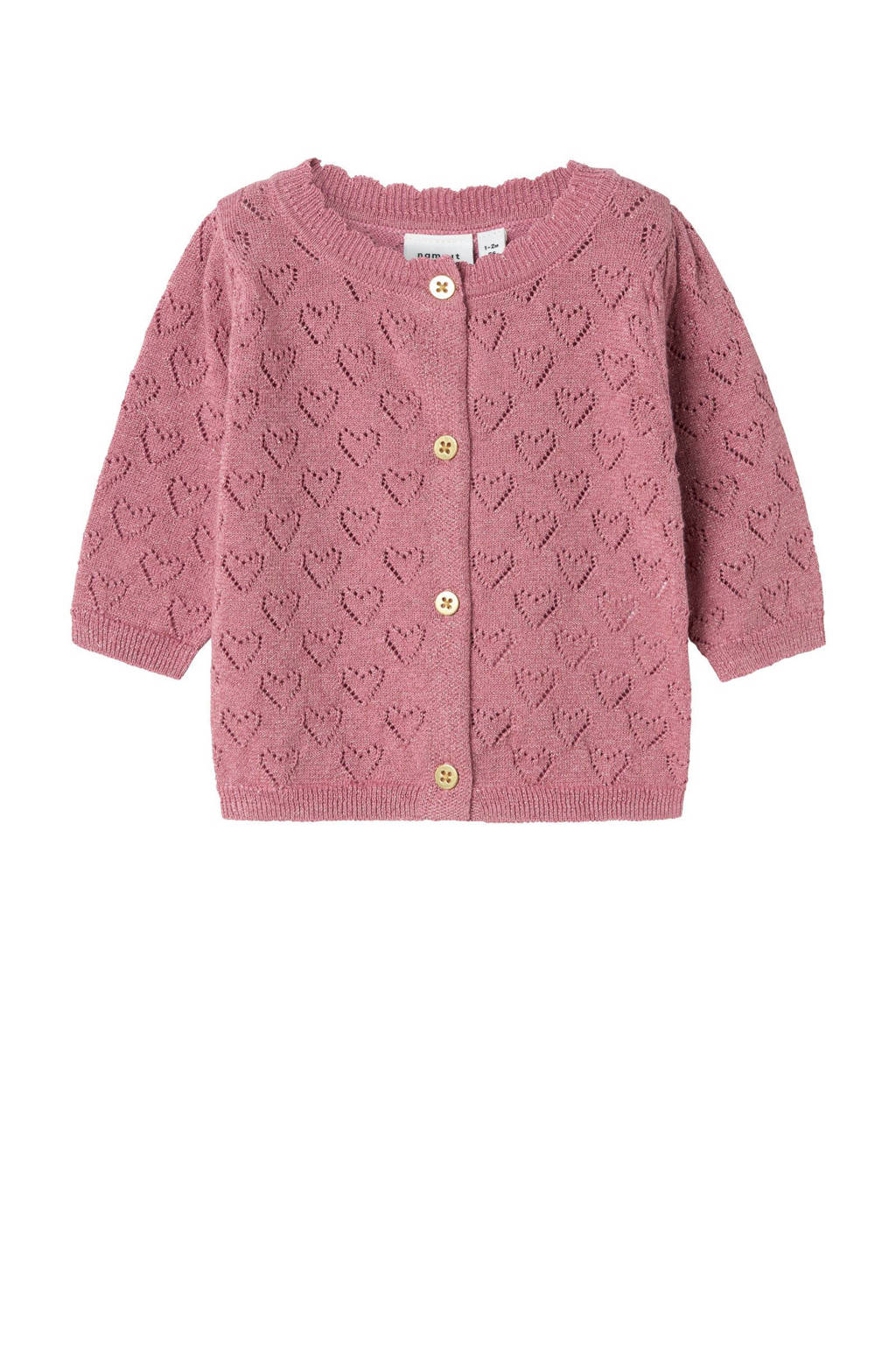 NAME IT fijn gebreide trui roze