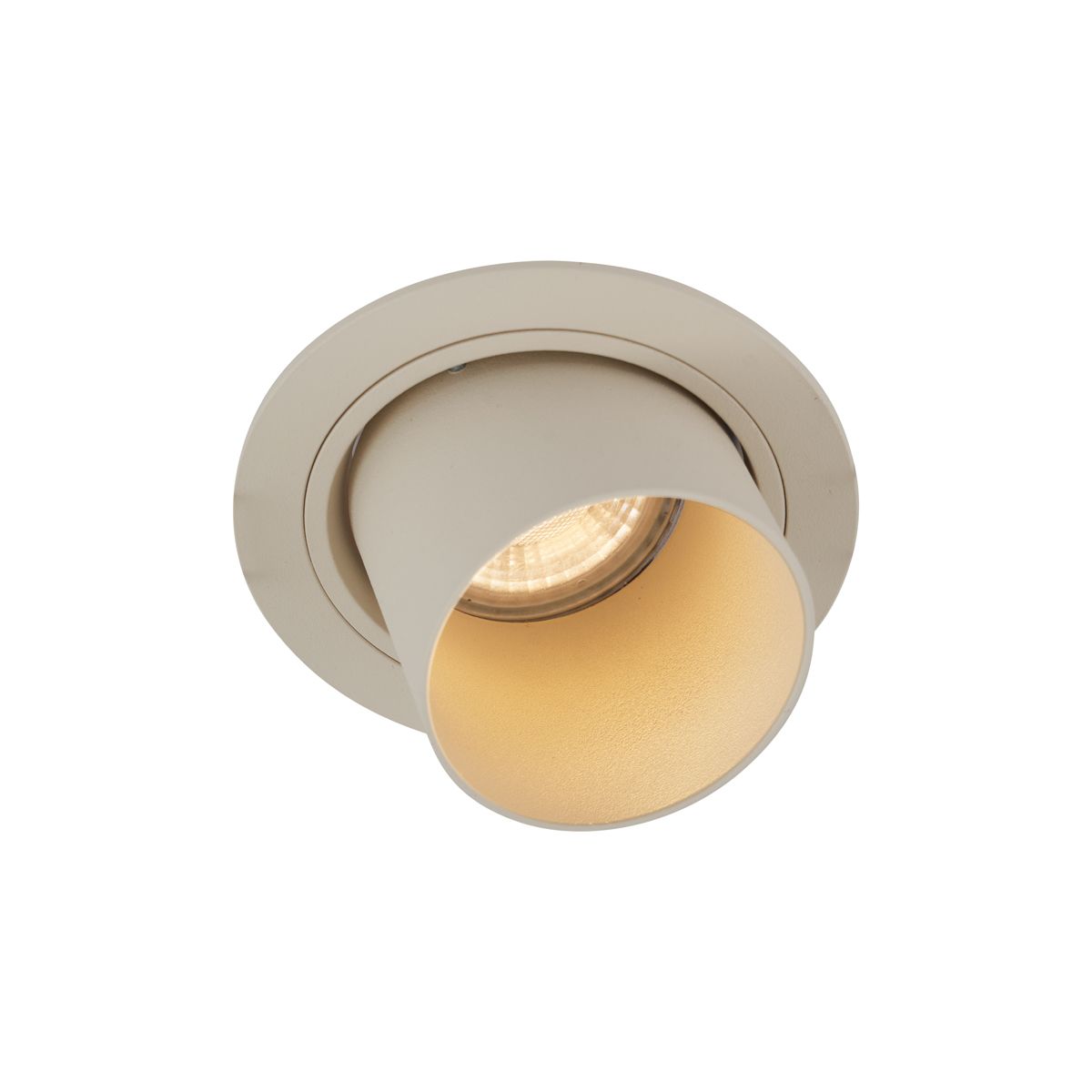 Moderne inbouwspot beige GU10 50mm rond kantelbaar - Installa