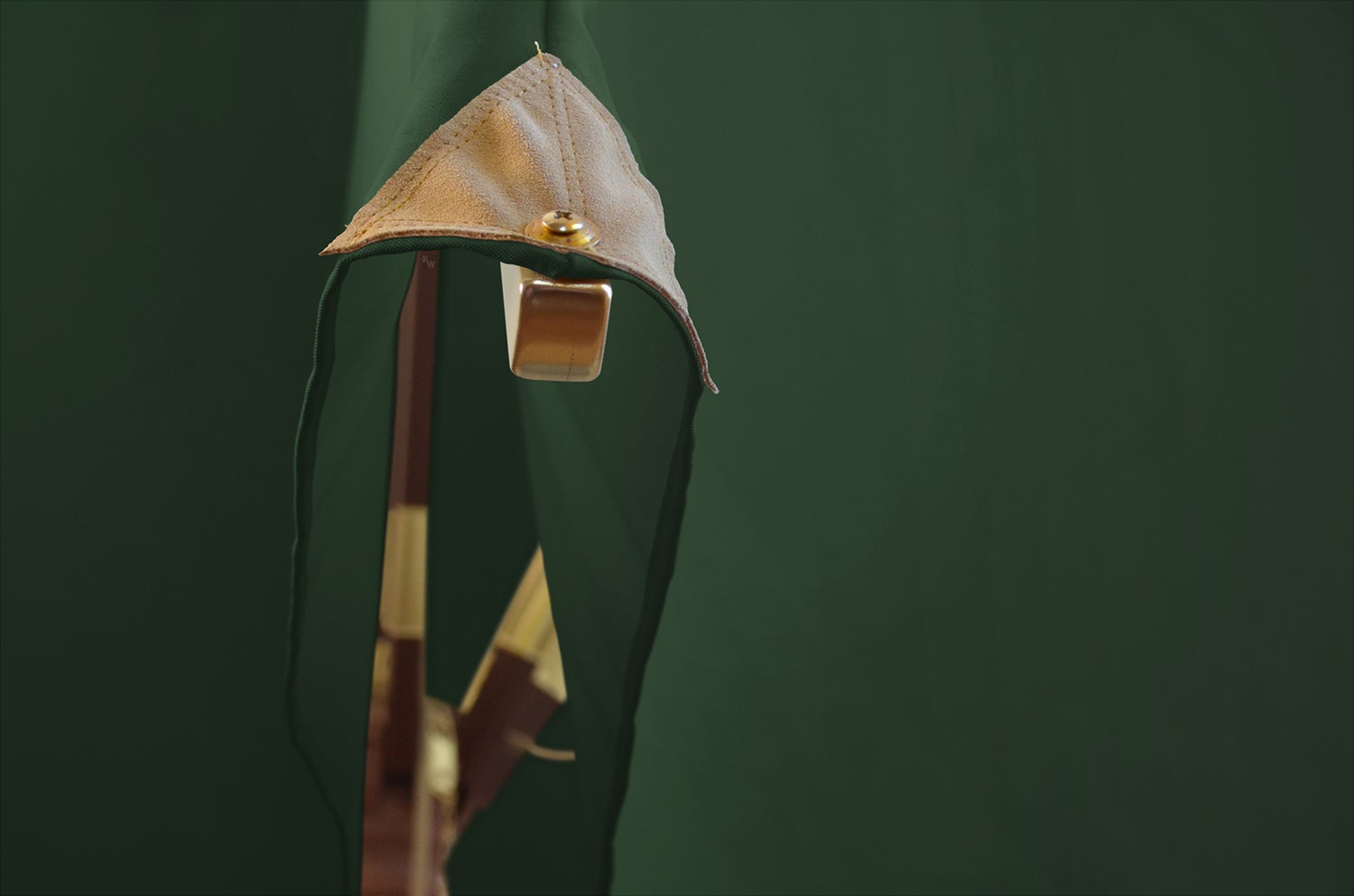 350 cm groene parasol, elegant design met windvanger en UV-bescherming 50