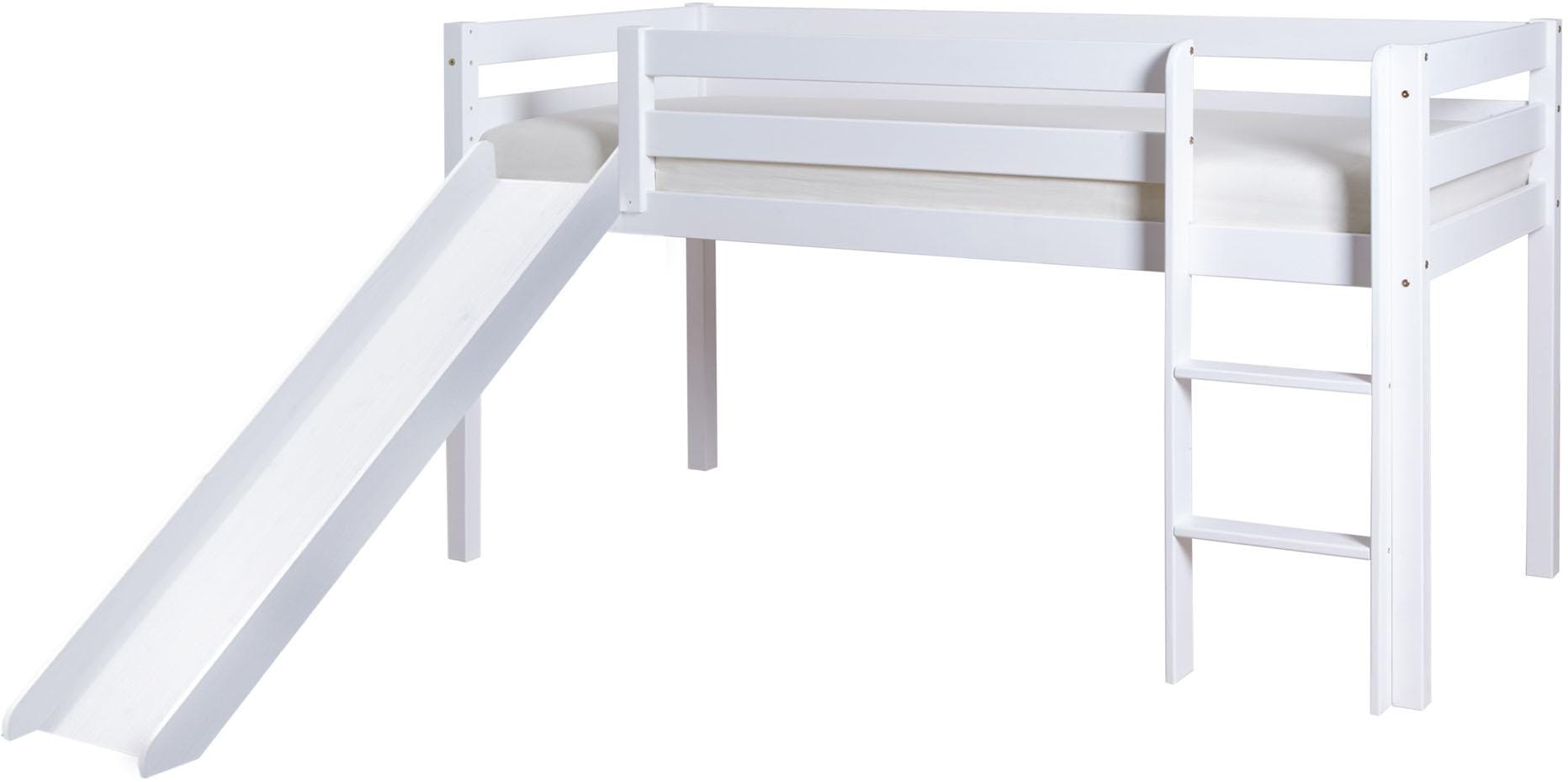 Ticaa Hochbett »Manuel« mit Rollrost, Kiefer massiv natur oder weiss