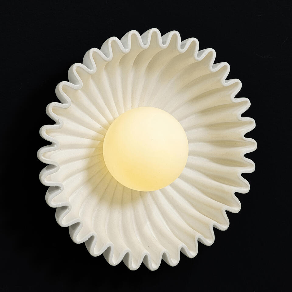 Wandlamp Wave Wit