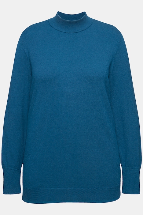 Pullover, Stehkragen, Langarm, Rippbündchen