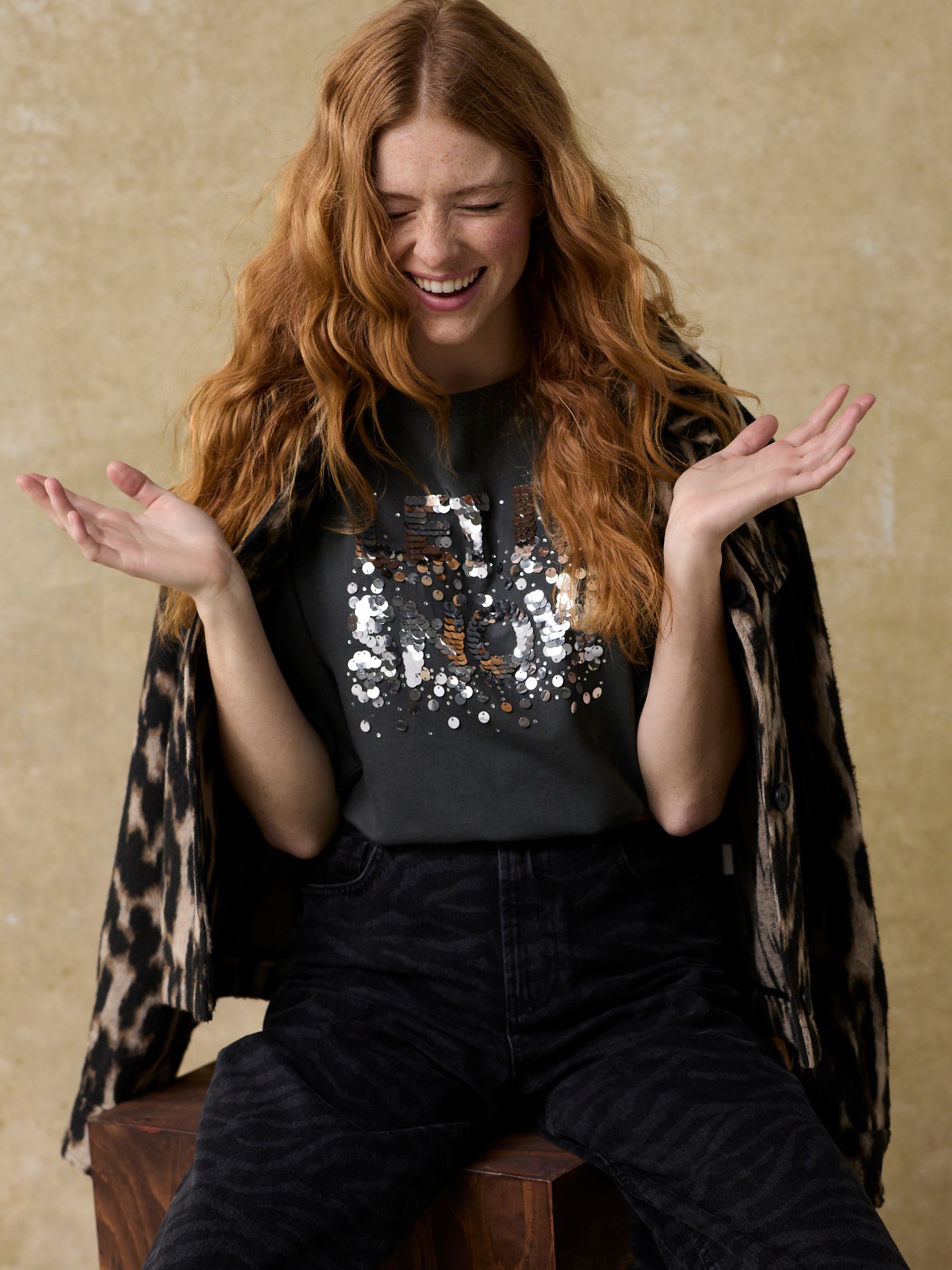 Een witte wereld! - Kerst-T-shirt met korte mouwen van 100% katoen